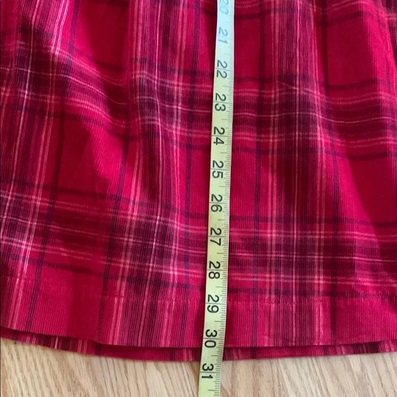 St. John's Bay NWT Womens Long Flared Skirt Red Plaid Cotton Women's - Picture 7 of 11